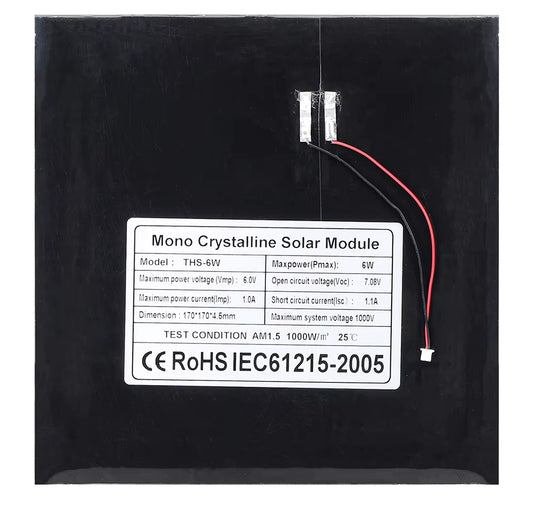 6V 5W Glass Solar Panel