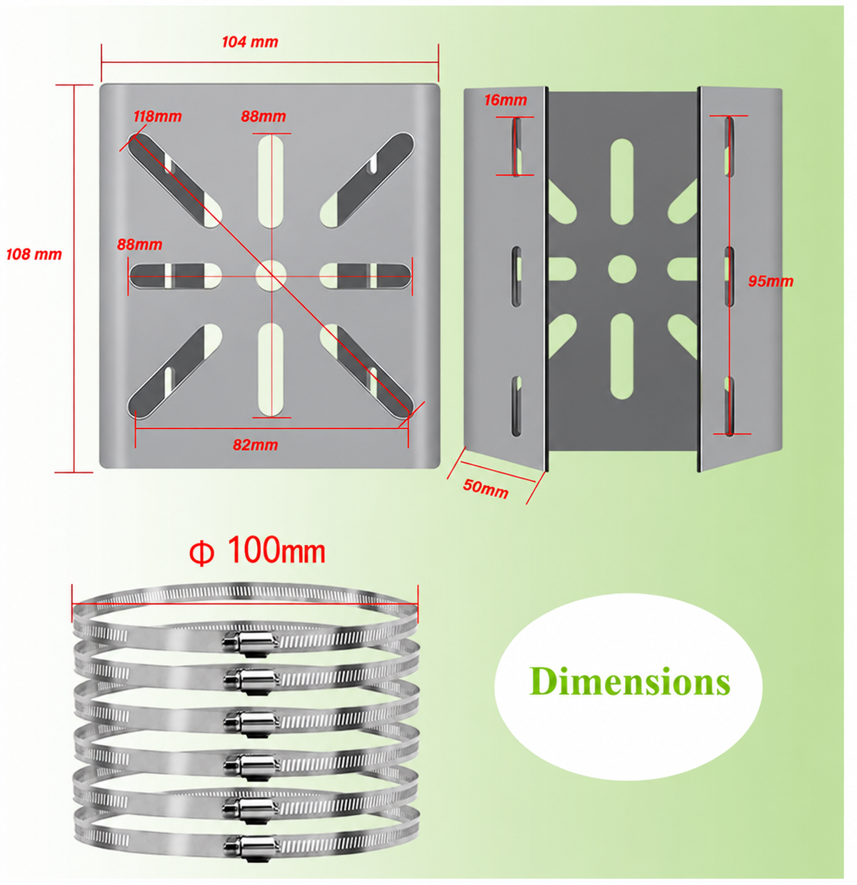 Pole Mounting Kit for Elecrow M6 Solar Node