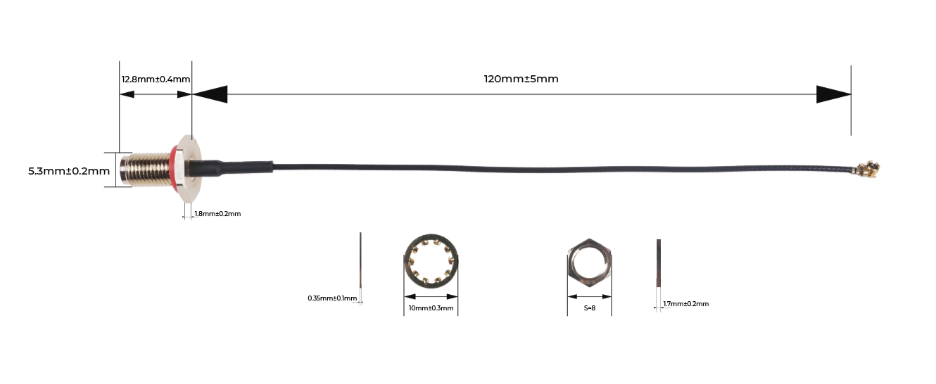 IPEX to SMA Pigtail Waterproof
